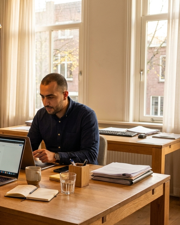Zorgprofessional aan het werk